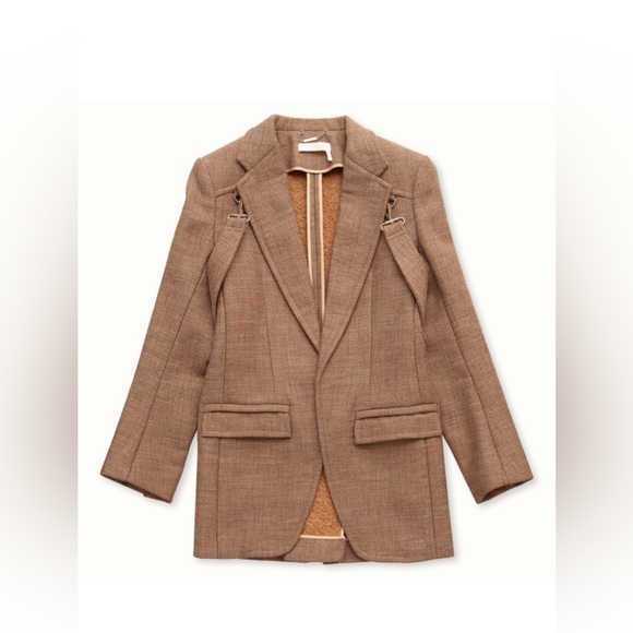 RARE Chloe Fall Winter 2018 Runway Blazer Coat Tweed Blazer Size 40 Pristine - Picture 2 of 14